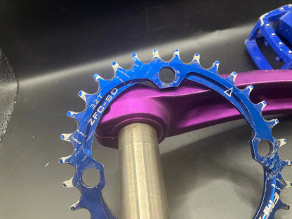 Crankset With Pedals And 32T Chain Ring DannyStarkRidesFixedShop