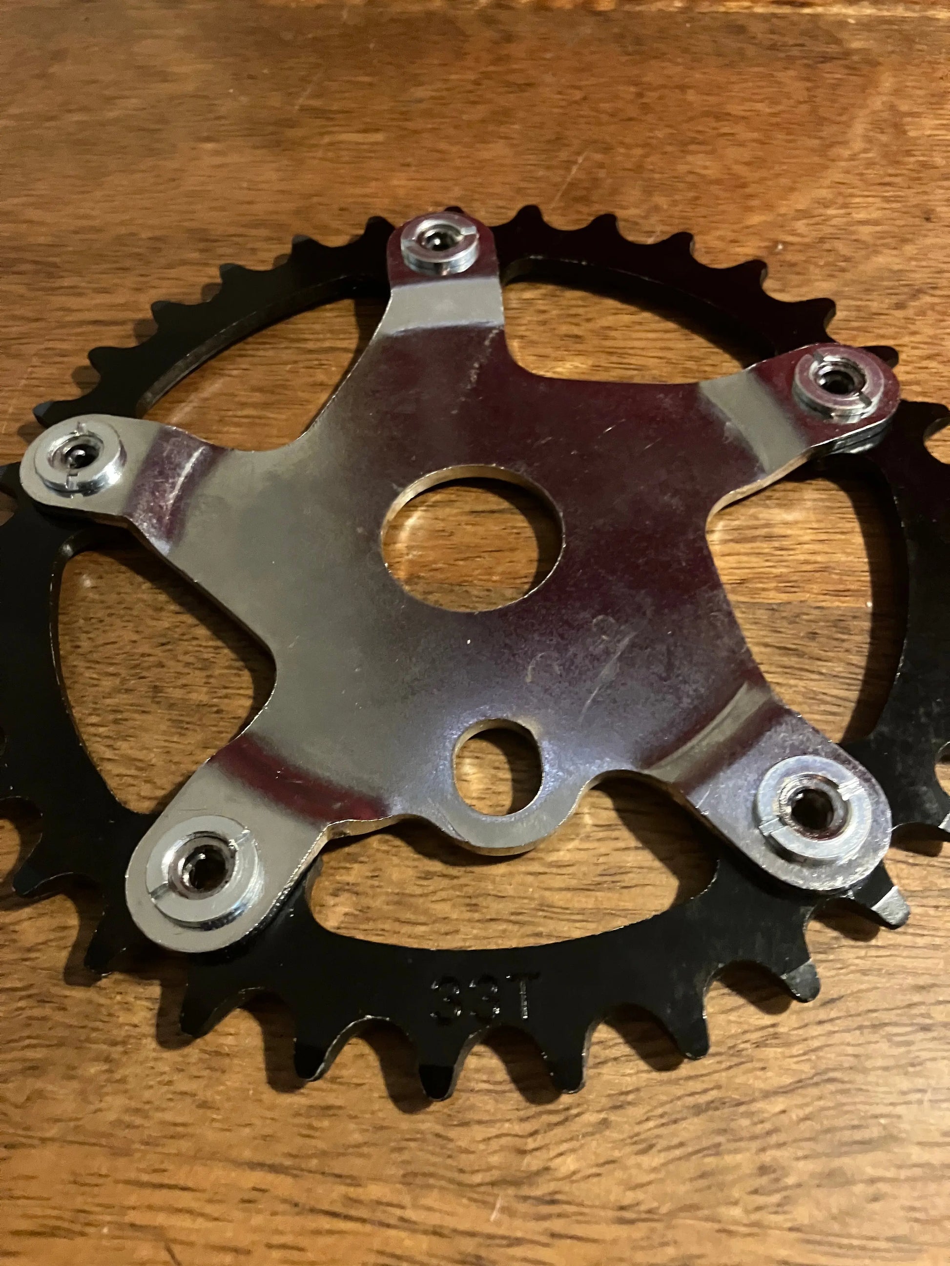 NEW Bicycle Sprocket 33T 1/2"x1/8 Black Chrome Chainring BMX Bike DannyStarkRidesFixed.Shop