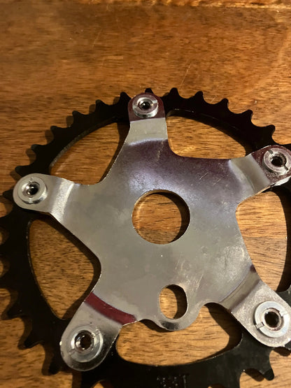 NEW Bicycle Sprocket 33T 1/2"x1/8 Black Chrome Chainring BMX Bike DannyStarkRidesFixed.Shop