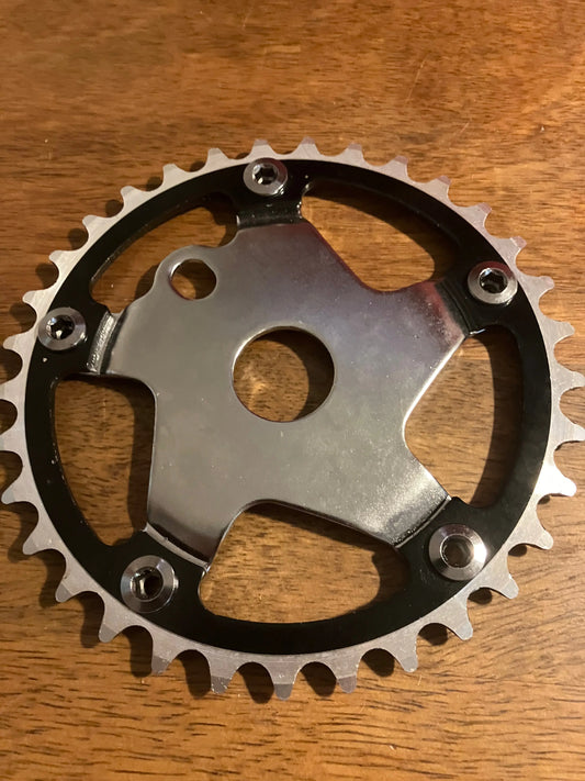 NEW Bicycle Sprocket 33T 1/2"x1/8 Black Chrome Chainring BMX Bike DannyStarkRidesFixed.Shop